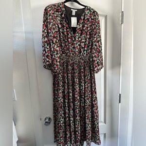 h&m pleated dress